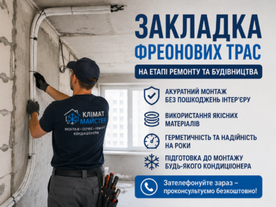 Закладка фреонових трас